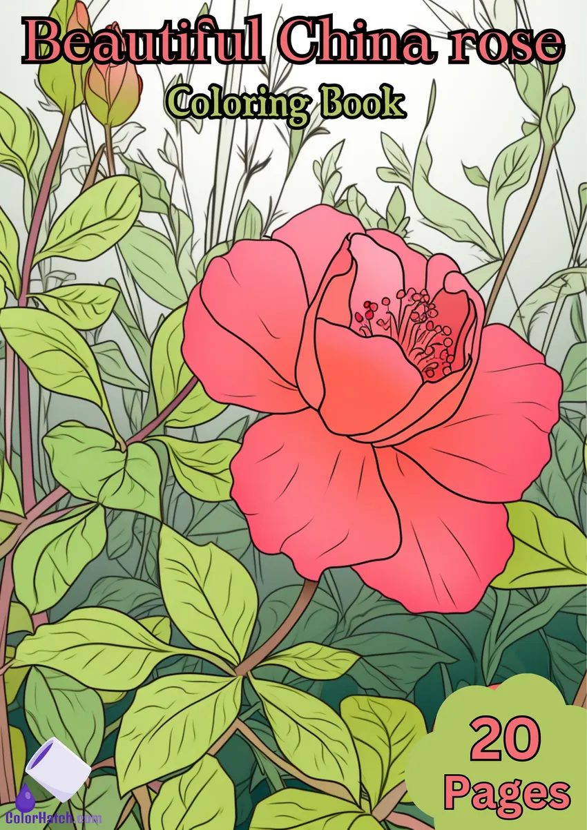China Rose Coloring Book